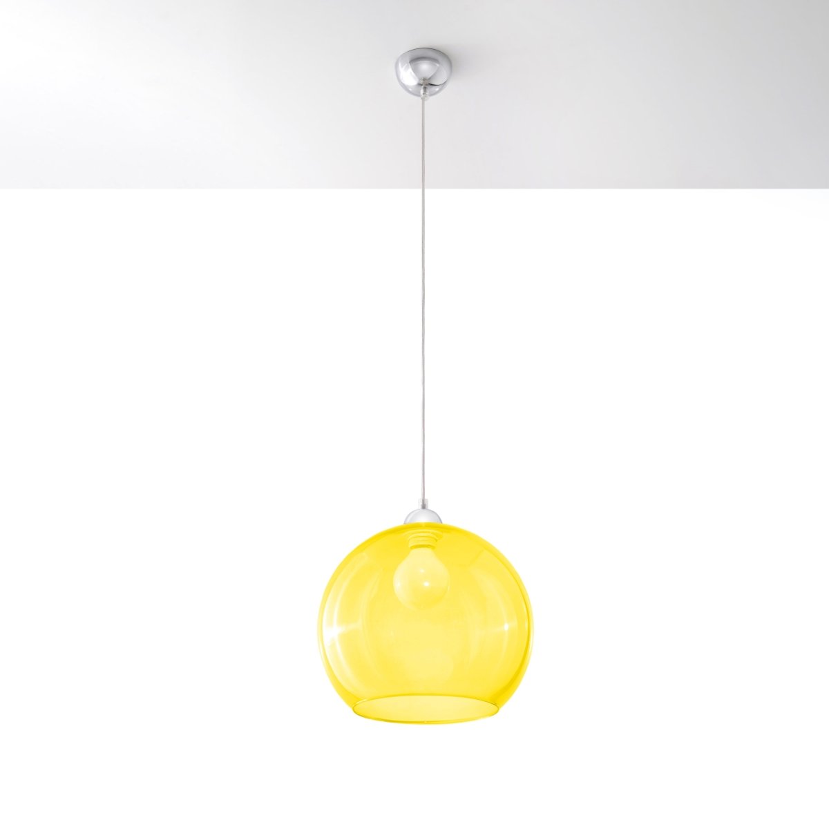 Suspension Acier Jaune E27 1 Ball jaune, EDEN