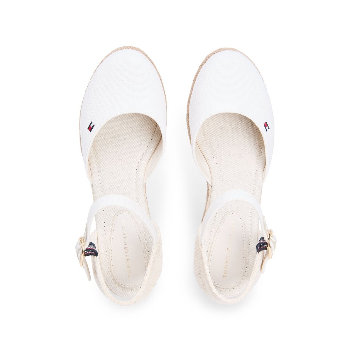Sandali con zeppa chiusi ecru , TOMMY HILFIGER