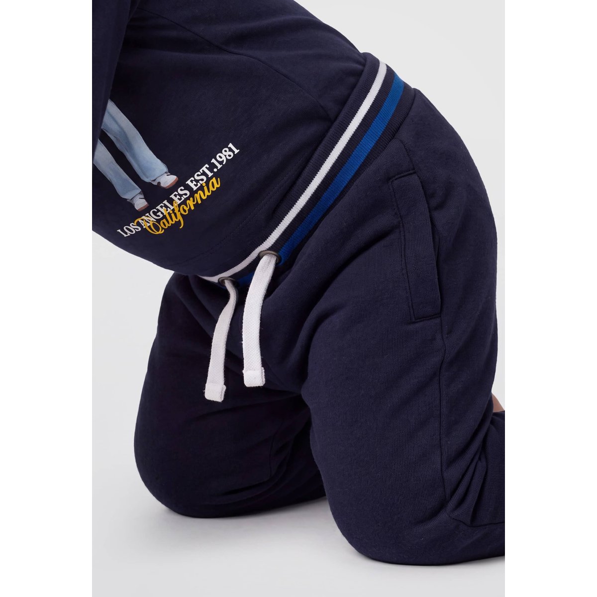 Pantalon Avec Logo Brodé bleu foncé, GUESS KIDS