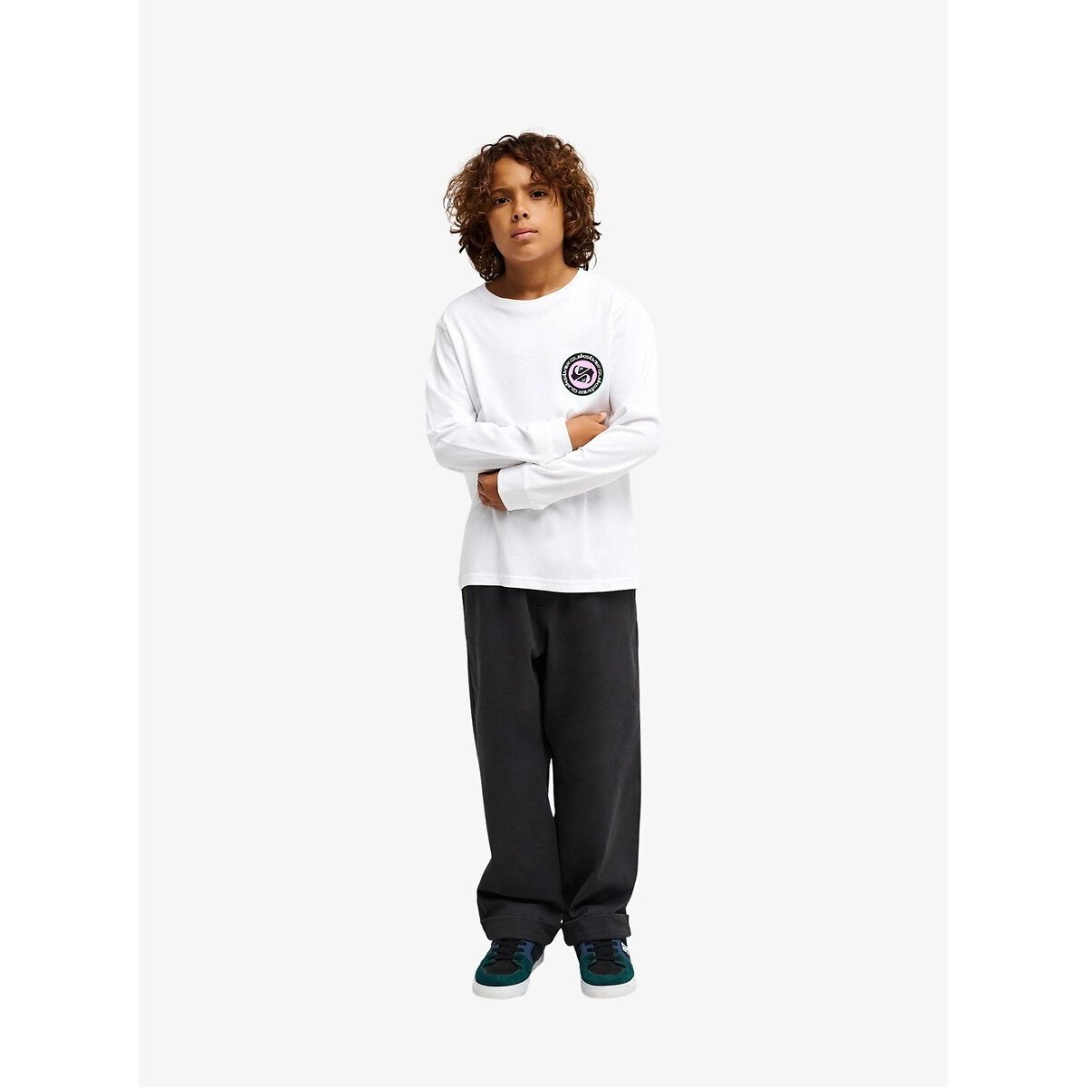 Long Sleeve T-Shirt with Print on the Back white, QUIKSILVER