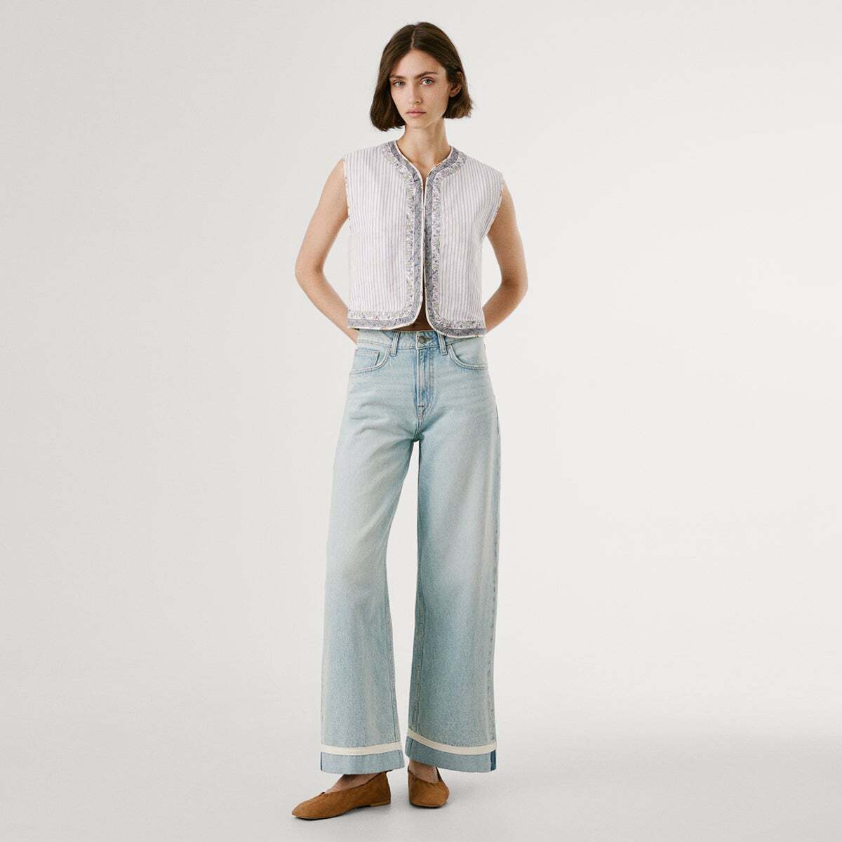 Jean Coupe Large, Taille Haute 11 oz blue rigid denim, PEPE JEANS