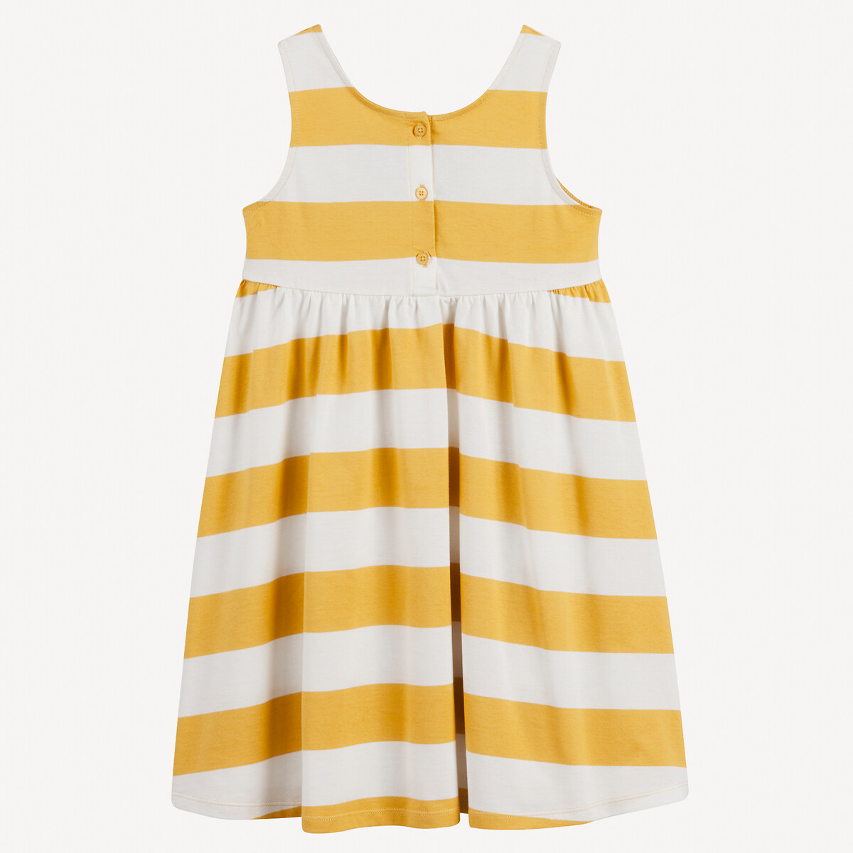 Sleeveless Striped Flared Dress yellow striped, LA REDOUTE COLLECTIONS