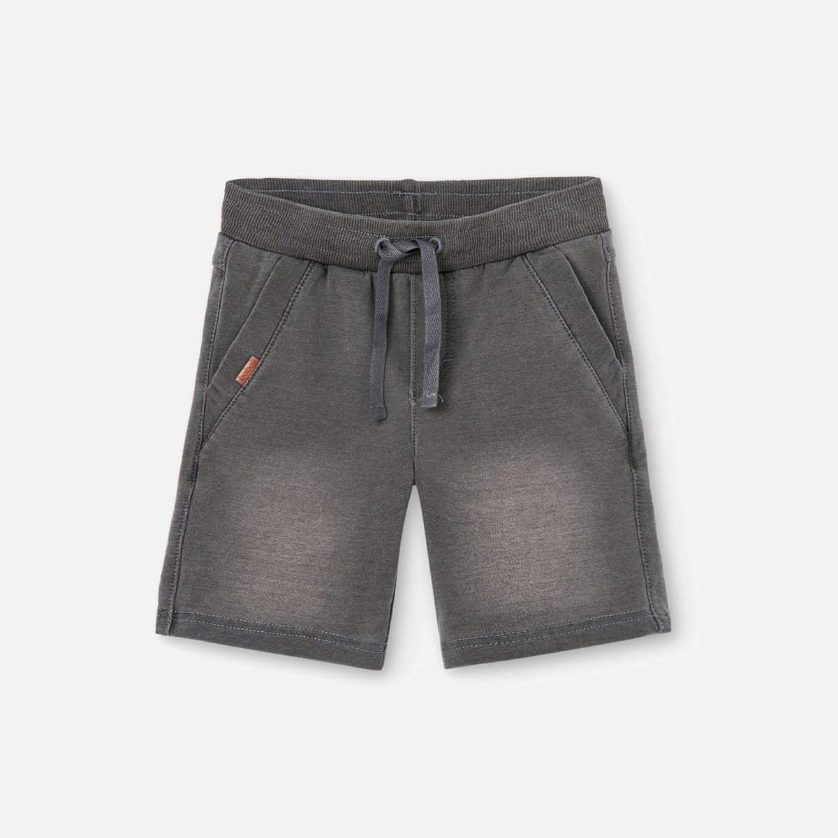 Short garçon tricot avec cordon de serrage gris, BOBOLI
