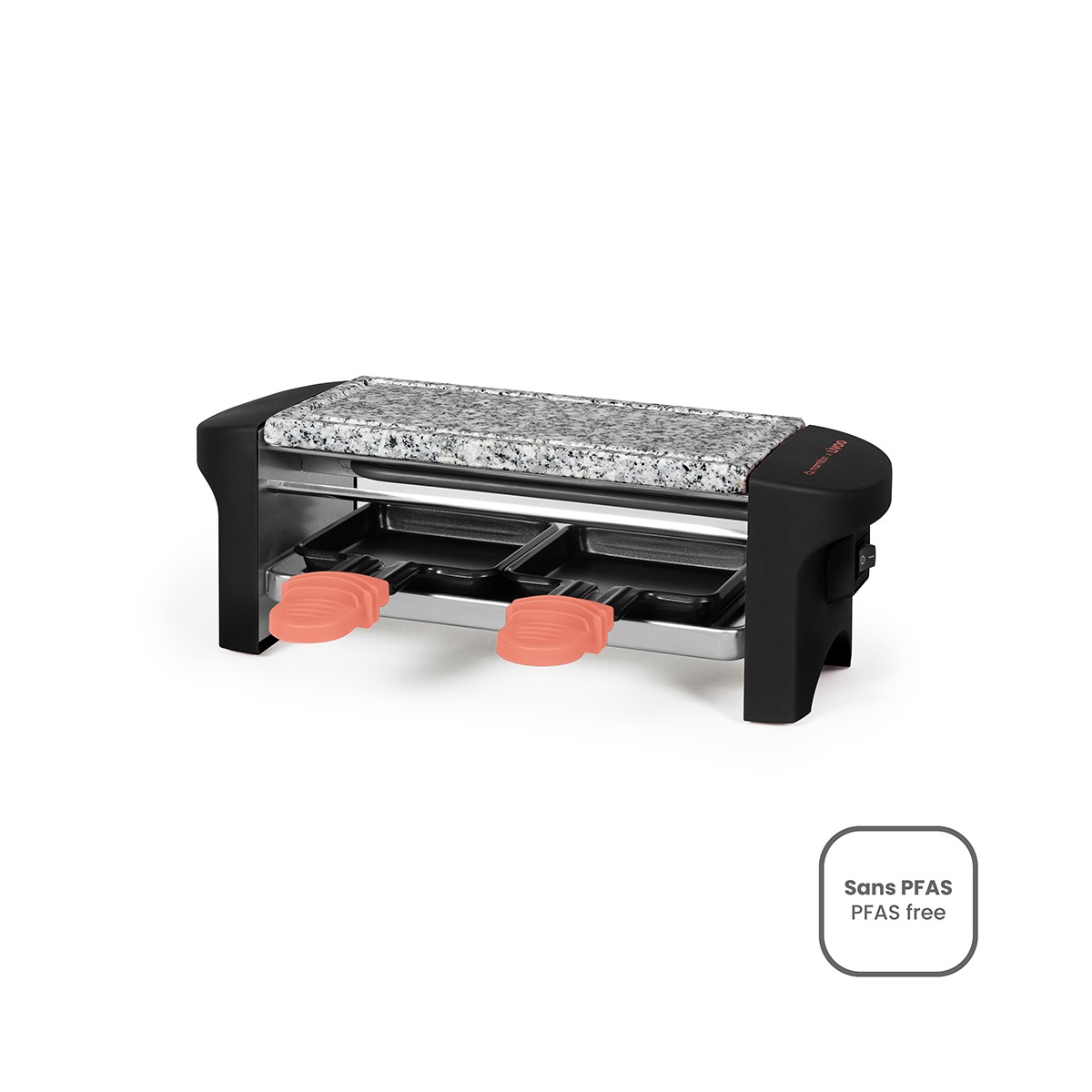 Appareil à raclette 2 personnes - Livoo x Marmiton corail, LIVOO