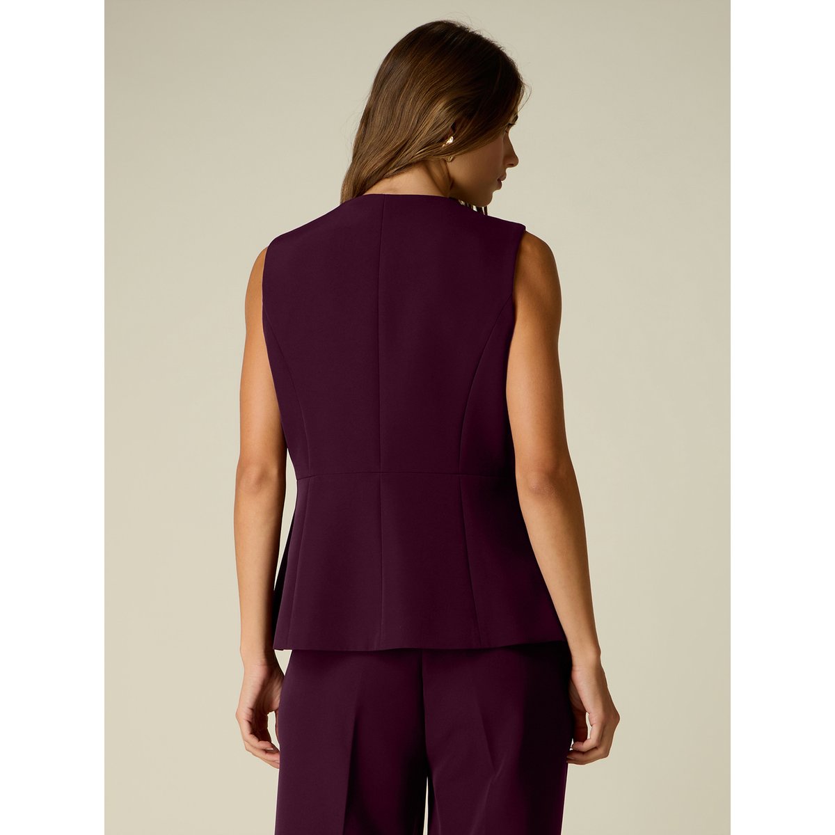 Gilet avec boutons dorés burgundy, OLTRE