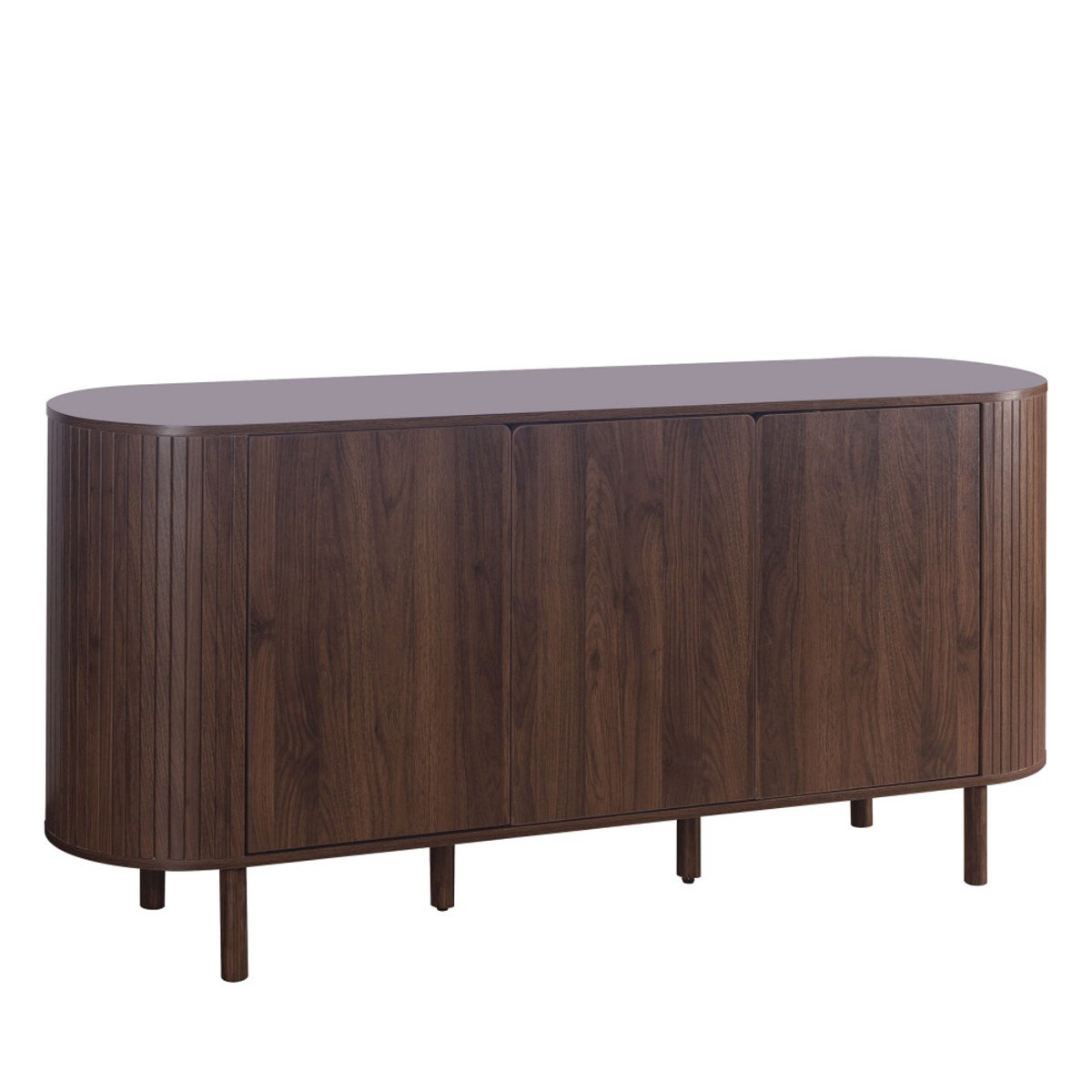 Buffet 3 portes en bois L 160 cm- ALMA bois foncé, DRAWER