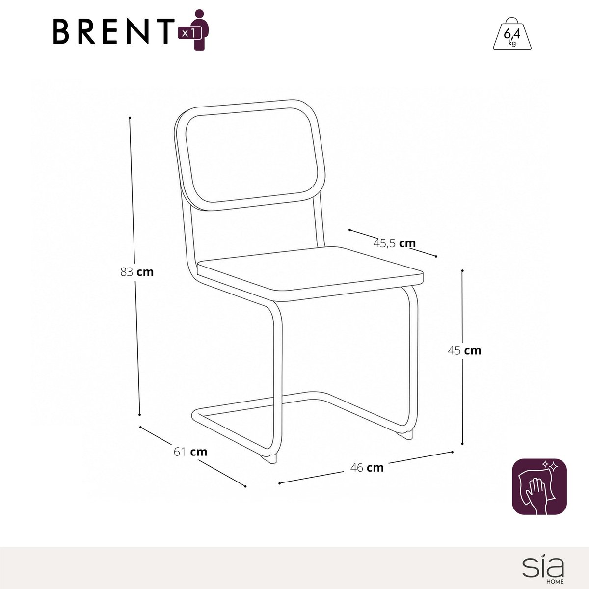 Lot de 2 chaises en rotin BRENT rotin foncé, SIA HOME