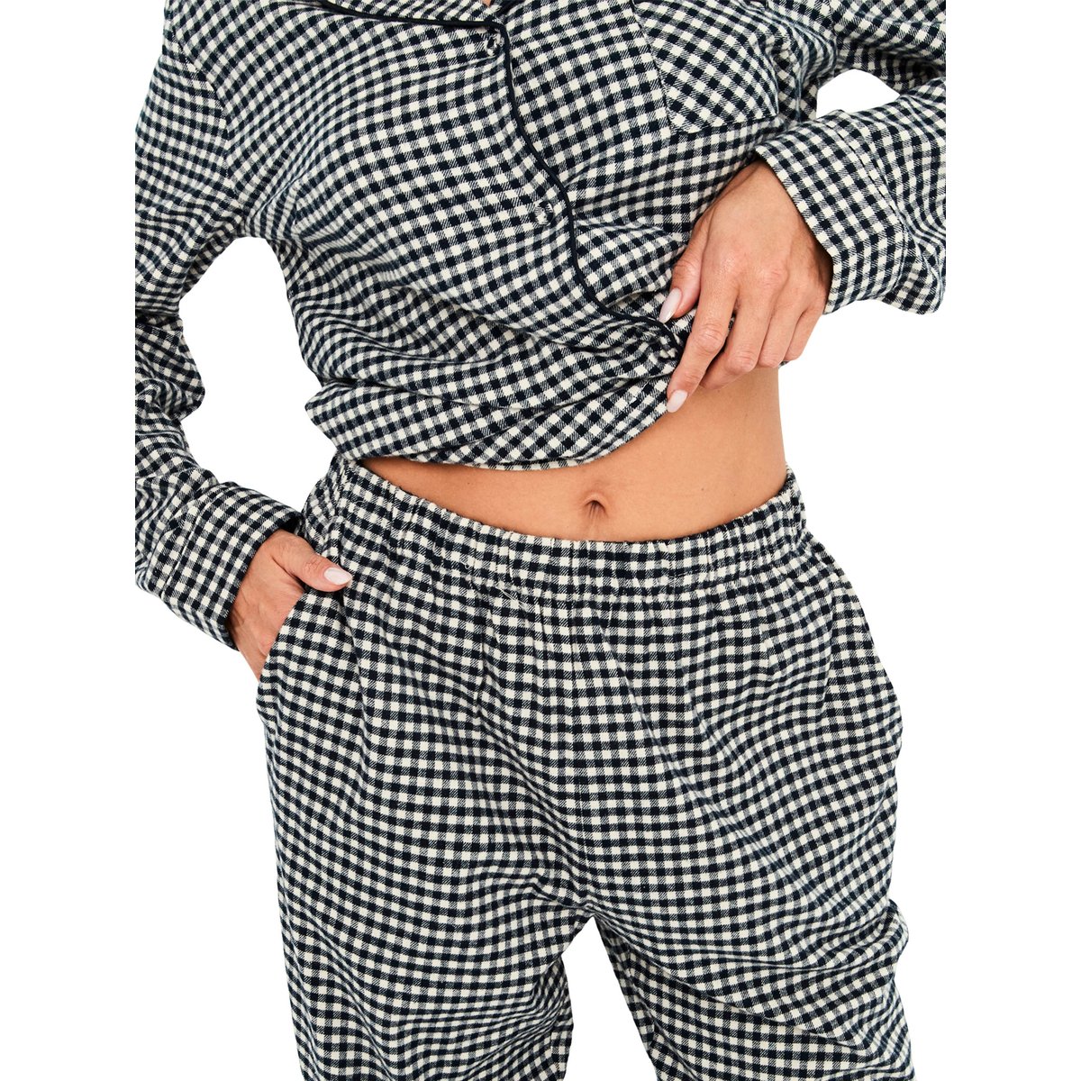 Pyjama pantalon chemise manches longues French Twin bleu, SELMARK