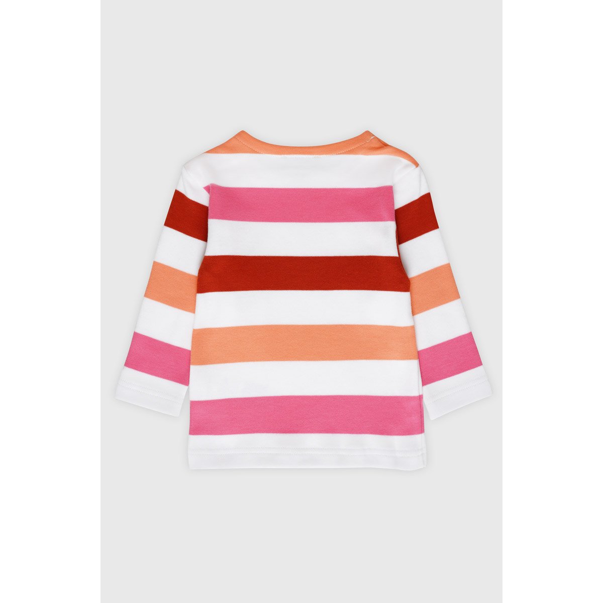 Marinière tricolore en coton épais BABY blanc/pétunia/ketchup/desert f, ARMOR-LUX