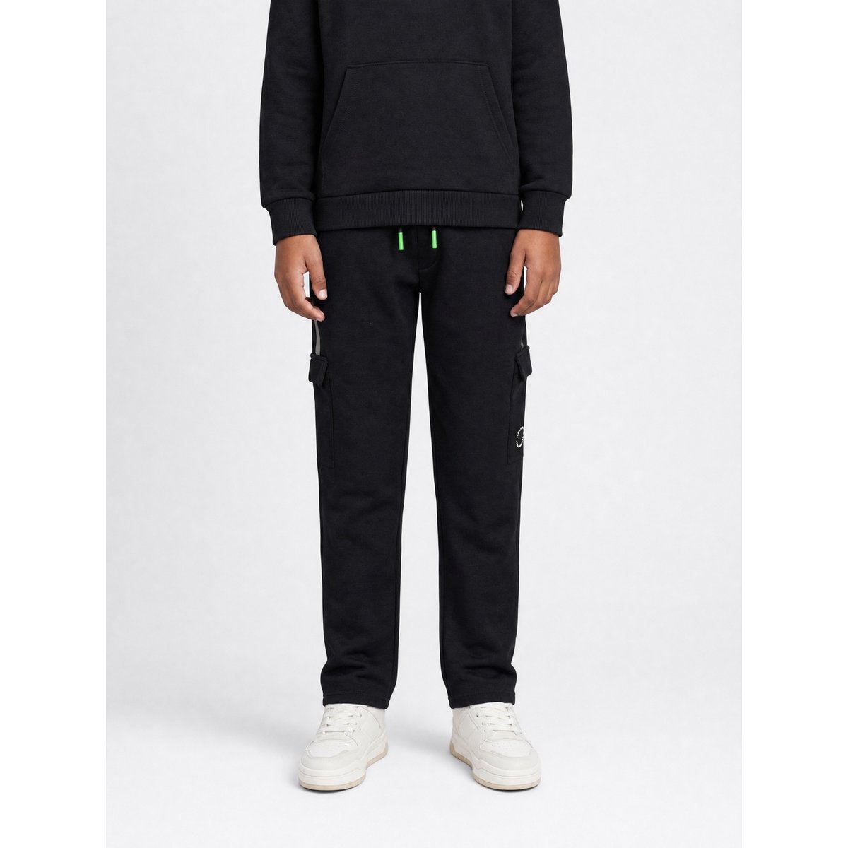 Jogging cargo en molleton forgebay noir deep black, PETROL INDUSTRIES