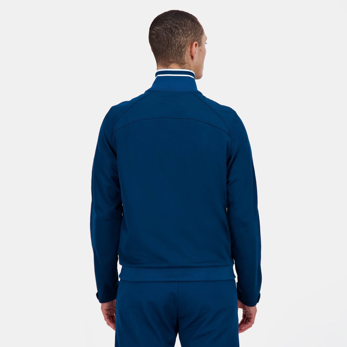 Sweat zippé Héritage blanc, LE COQ SPORTIF