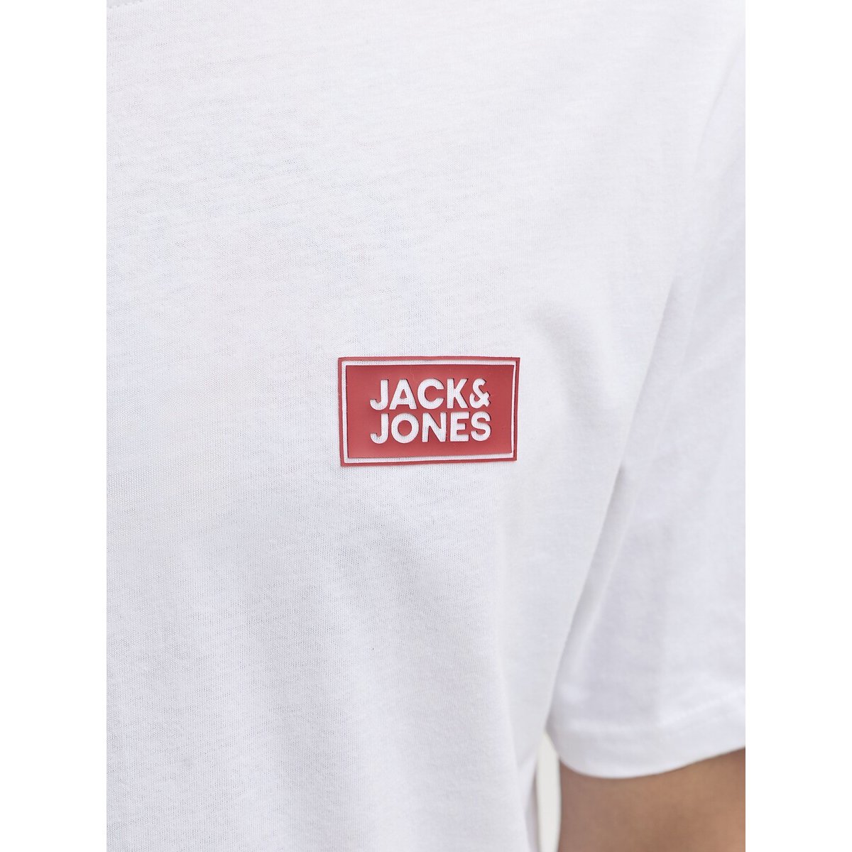 T-Shirt Rush, mit Rundhalsausschnitt weiss, JACK & JONES