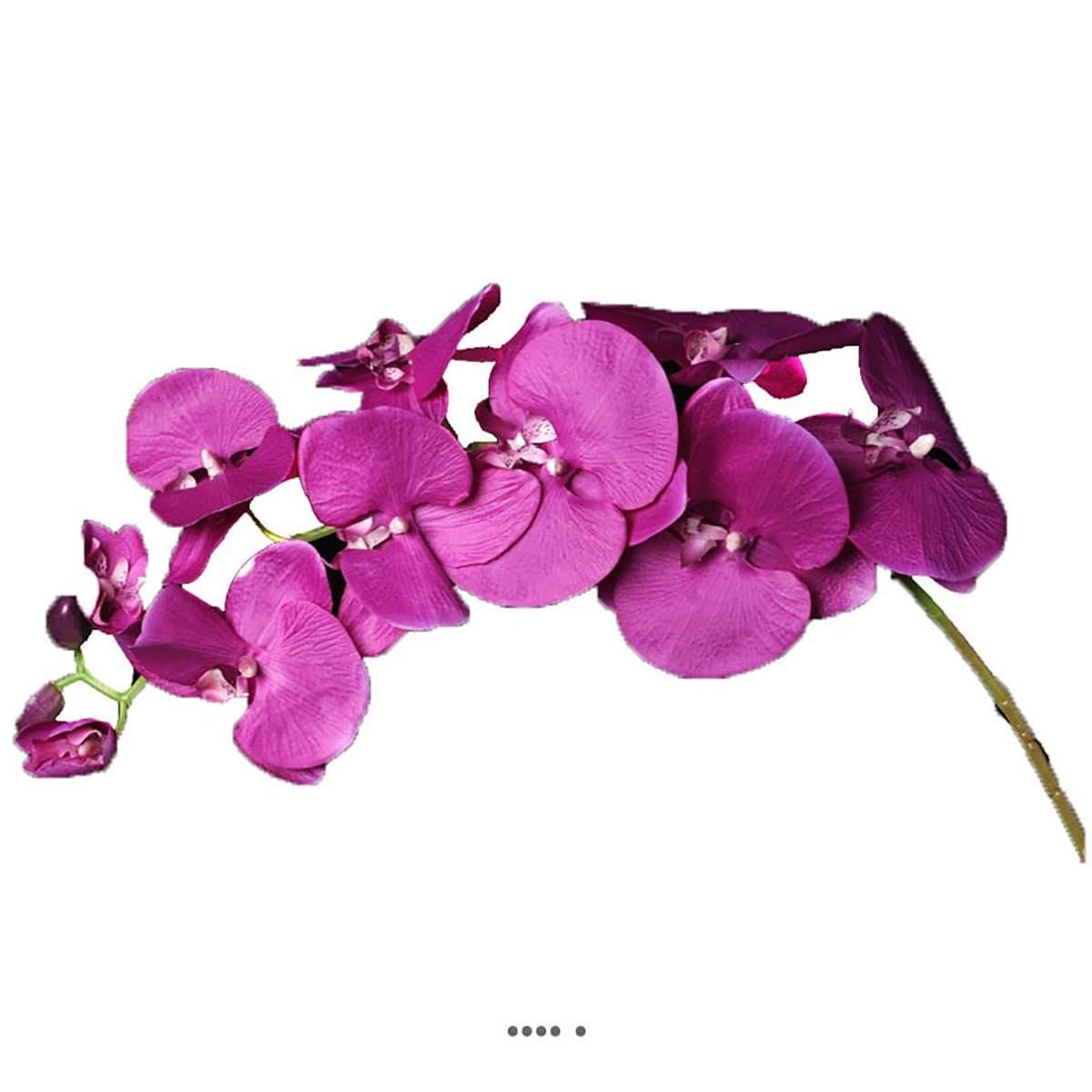 Orchidée Lisa artificielle Vert été H98cm 8 rose soutenu, ARTIFICIELLES