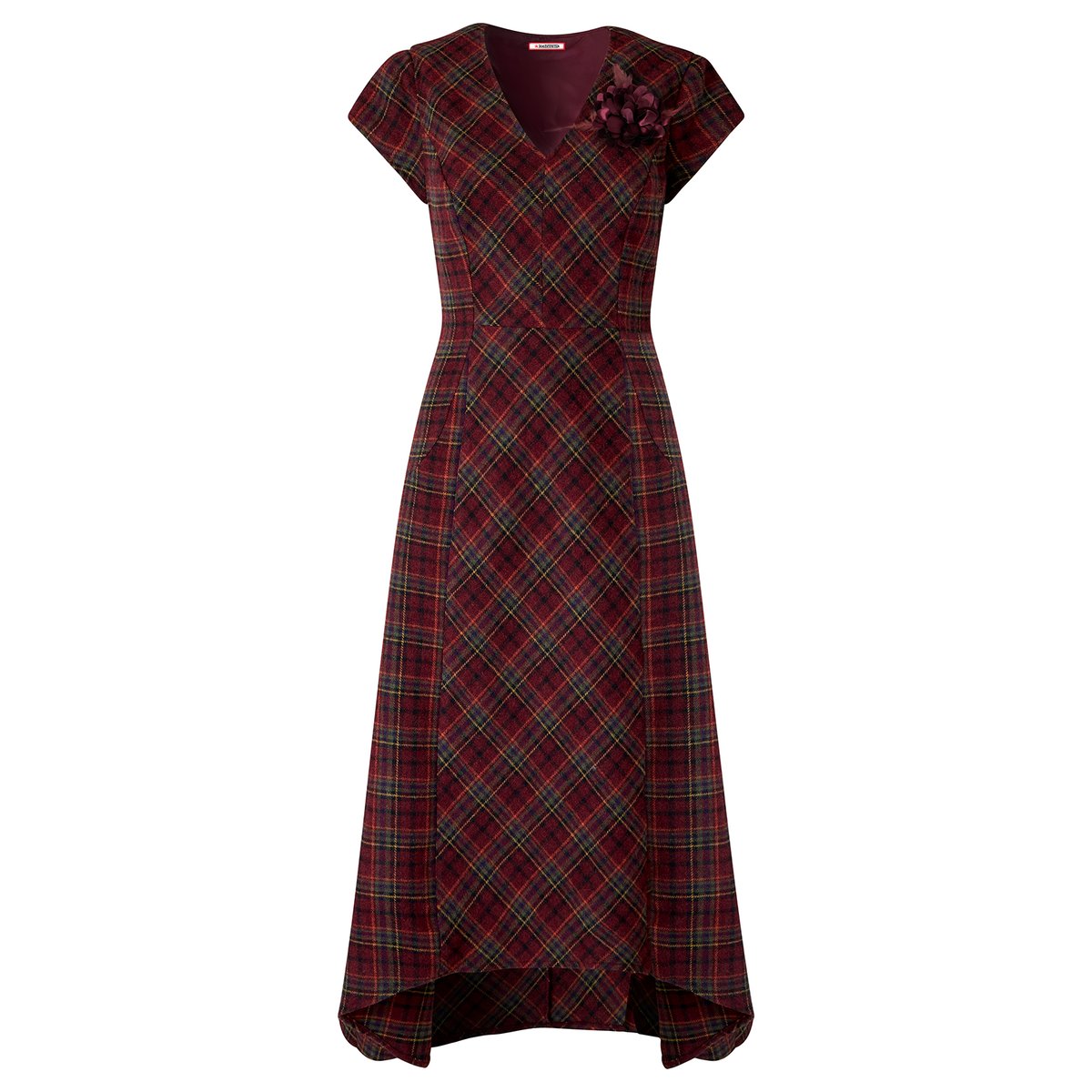 Robe Longue à Carreaux Tradition Ruby rouge, JOE BROWNS