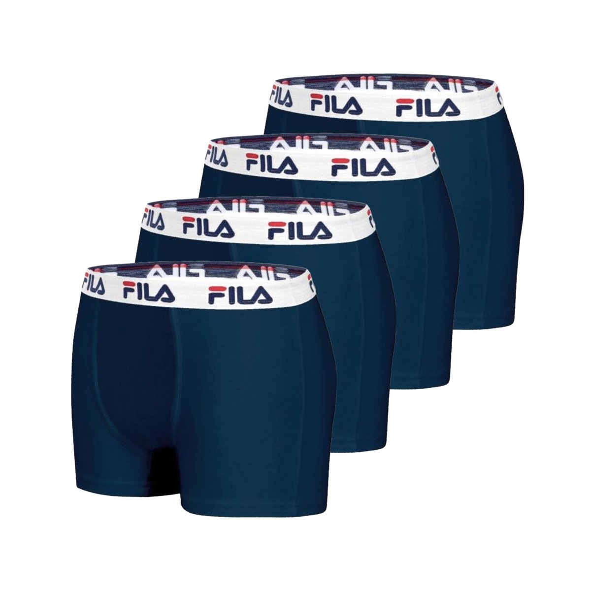 Lot De 4 Boxers Coton Uni Fu5016 navy, FILA