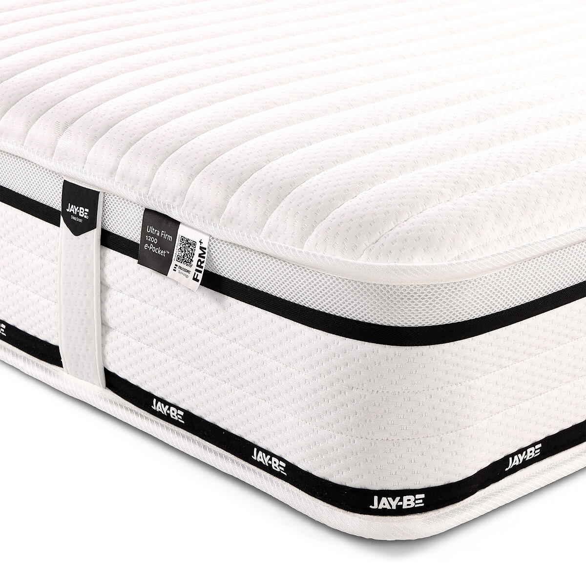 Jay-Be® Flex Ultra-Firm 1200 Pocket Sprung Mattress white/black, JAY-BE