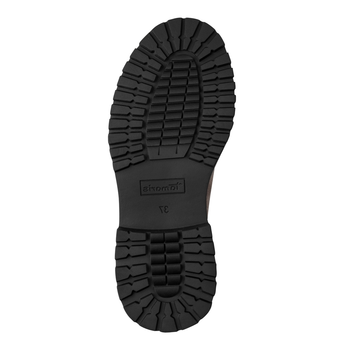Slipper en cuir marron taupe, TAMARIS
