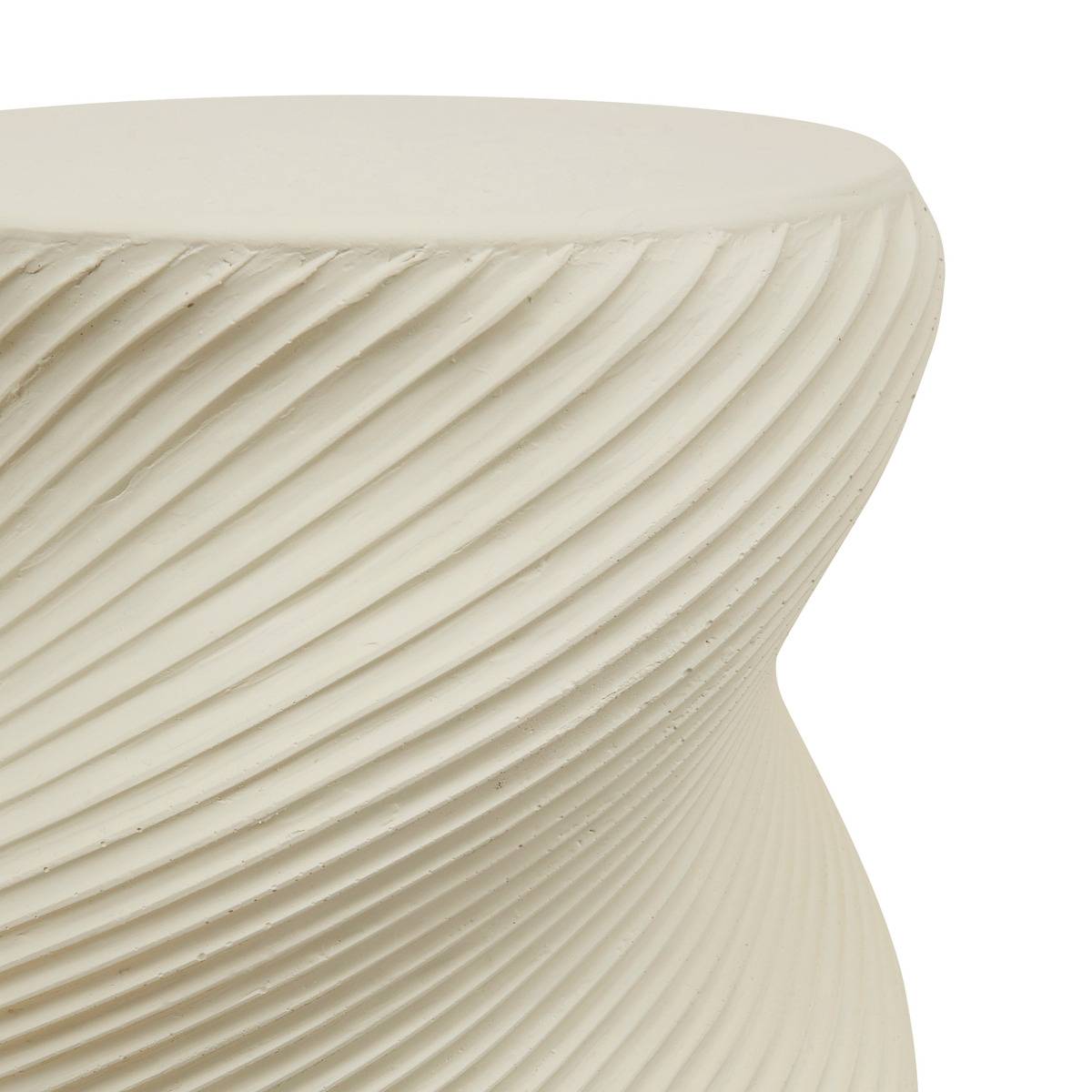 Porte-plante torsadé en oxyde de magnésium TWIST beige, ATMOSPHERA