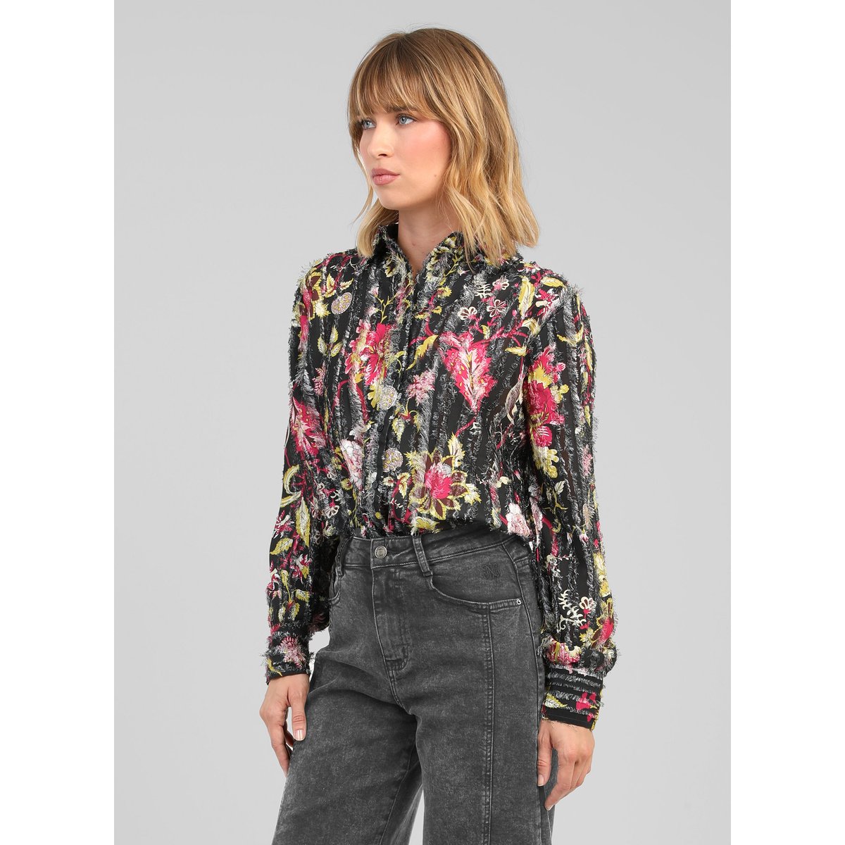 Chemise SOPHIKA jasione noir, AN'GE