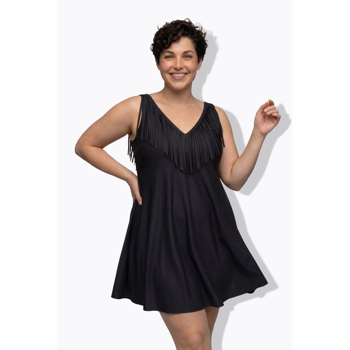 Robe de bain à bonnets souples et armatures. noir, ULLA POPKEN