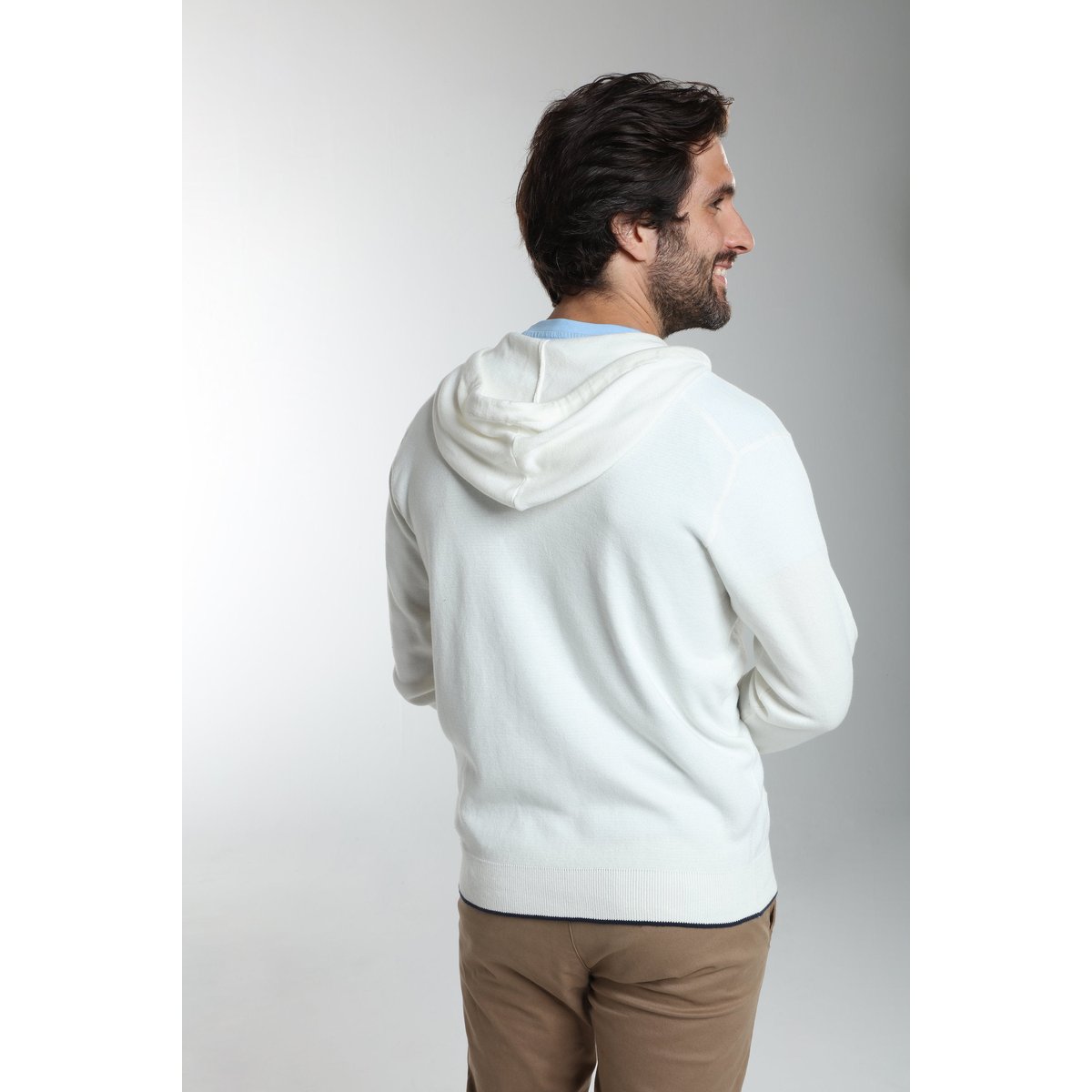 Gilet manches longues coton MICHEL blanc, GENTLEMAN FARMER