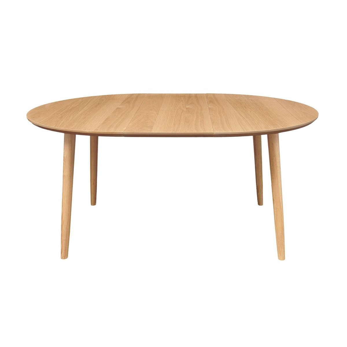 Table repas 140-220 cm placage chêne avec 2 allonges naturel clair, ZAGO
