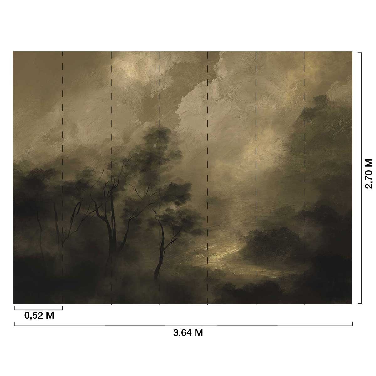 Papier peint paysage en nature morte intissé, HEXOA