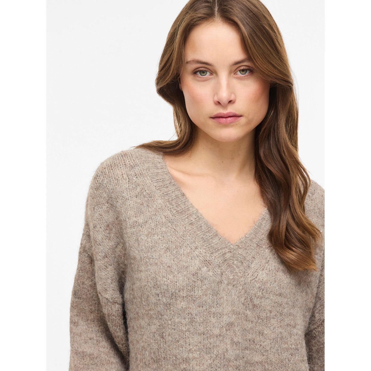 Pull En Maille marron - natural melange1, VILA