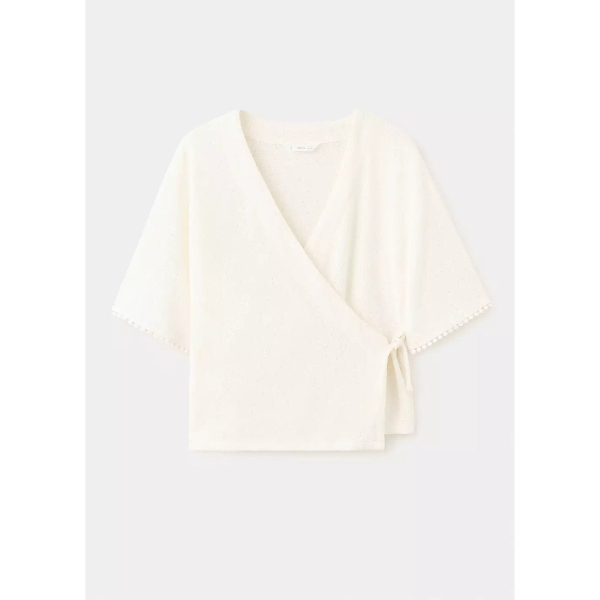 T-shirt kimono en maille écru, MANGO KIDS