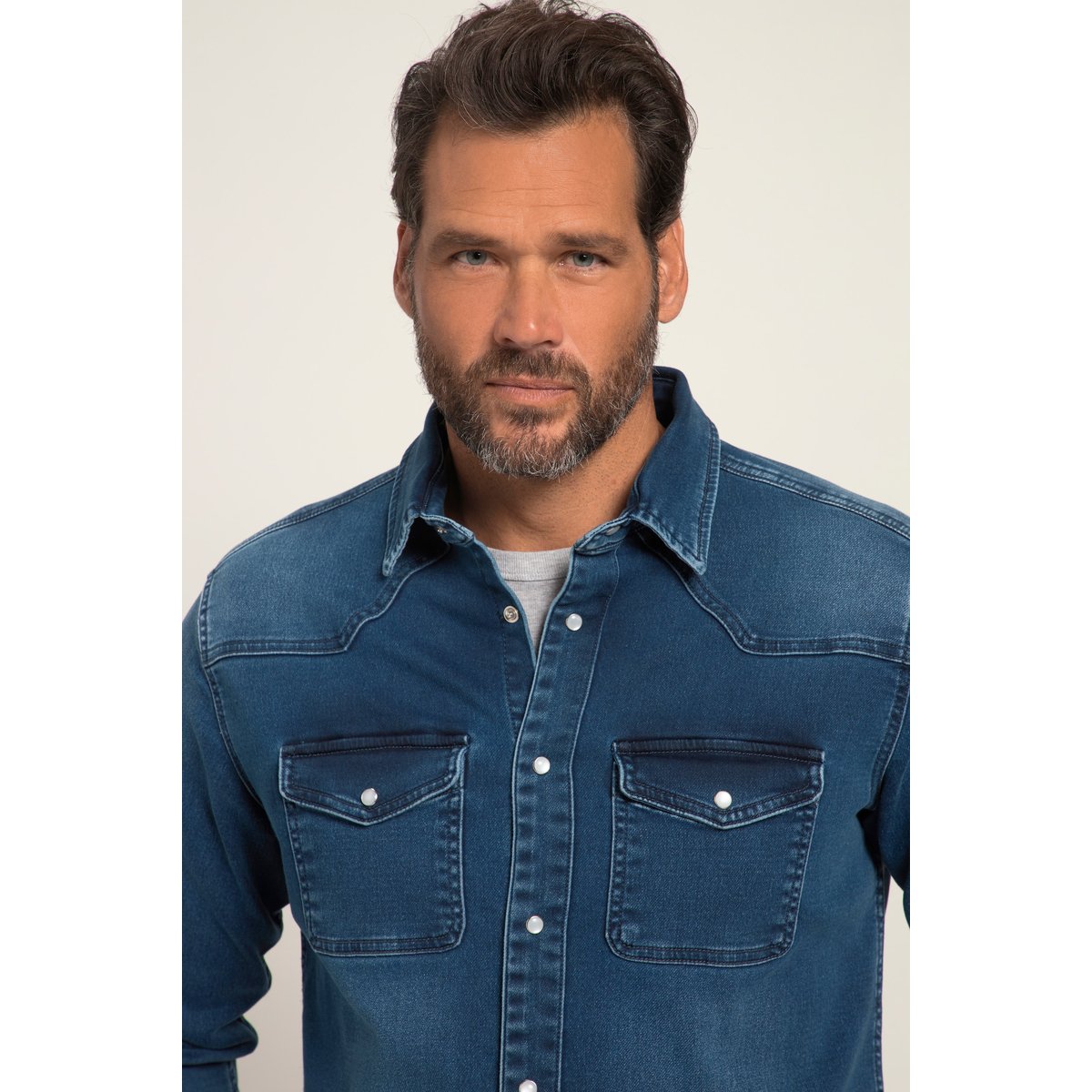 Chemise en jean FLEXNAMIC® pierre moyenne, JP1880