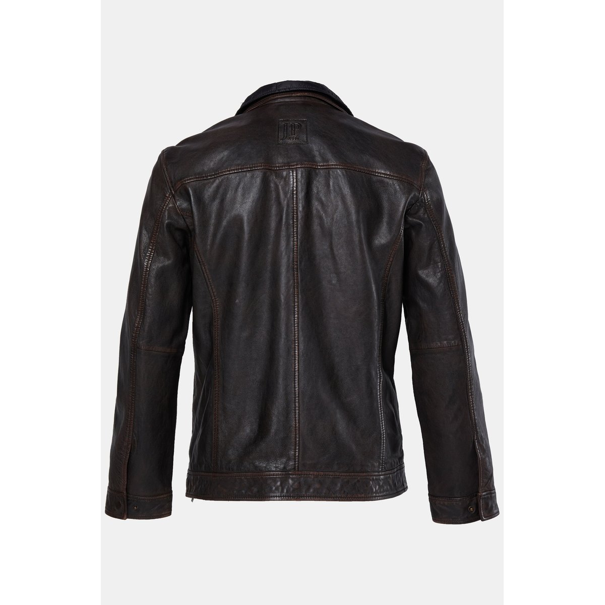 Caban en cuir nappa d'agneau acajou, JP1880
