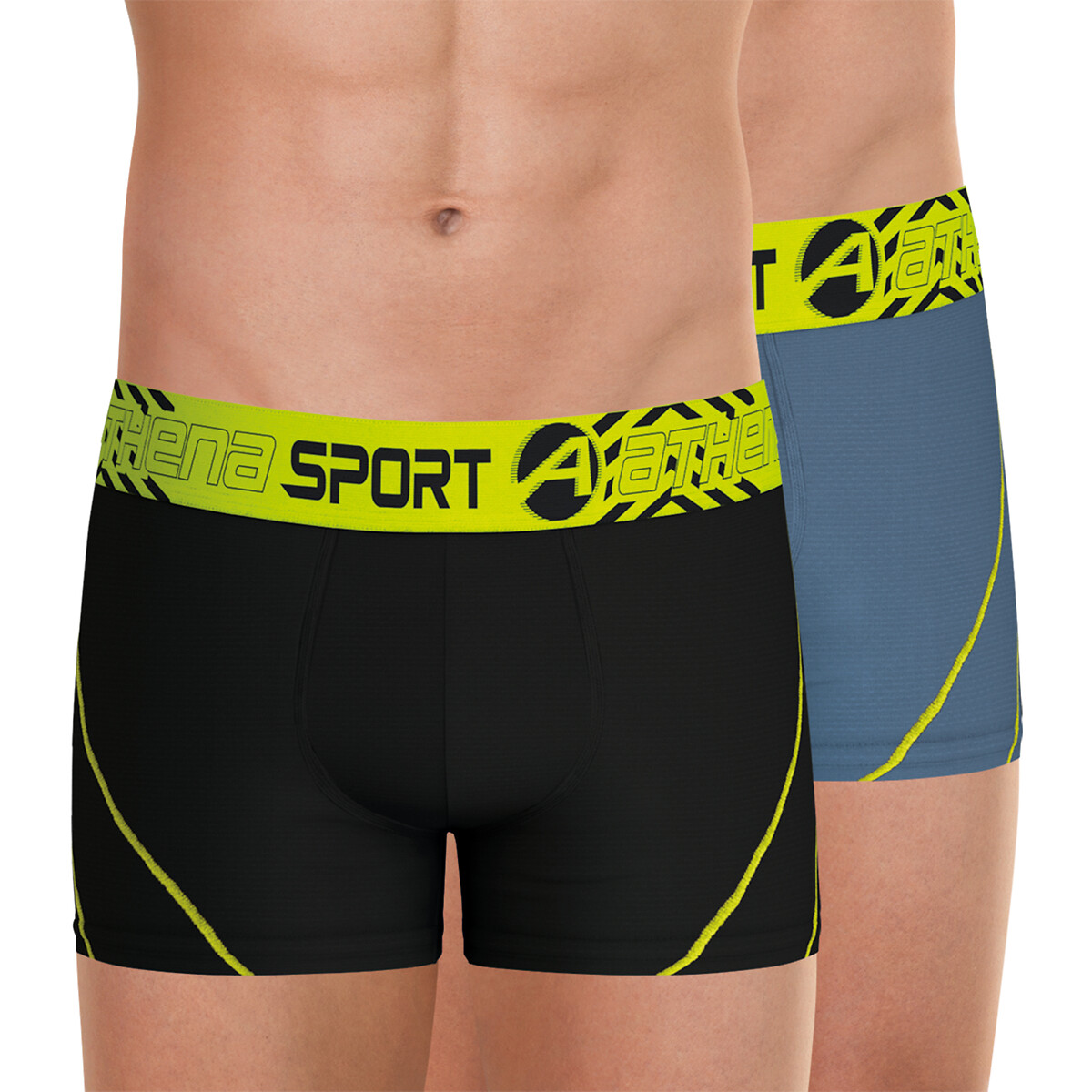 Pack of 2 Air Performance Hipsters pack of grey + black, ATHENA