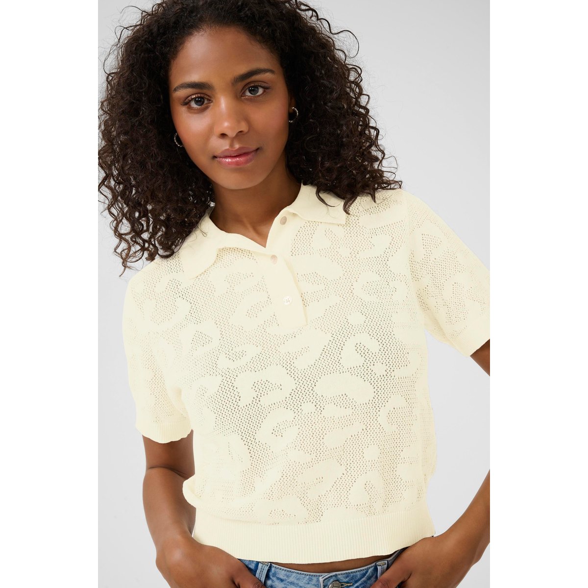 Knitted pullover blanc turtledove, KAFFE