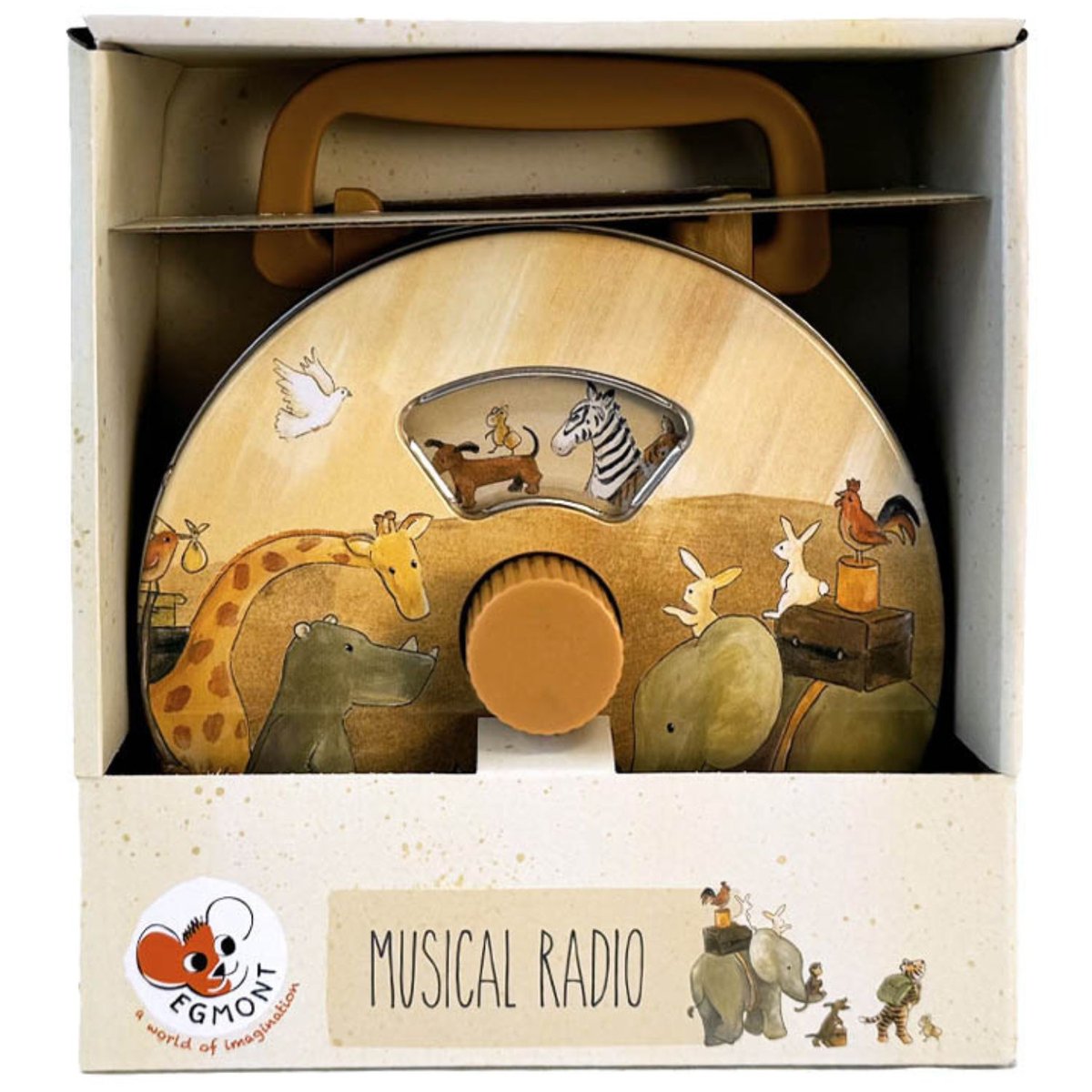 Boîte à musique orange, vert, beige, EGMONT TOYS