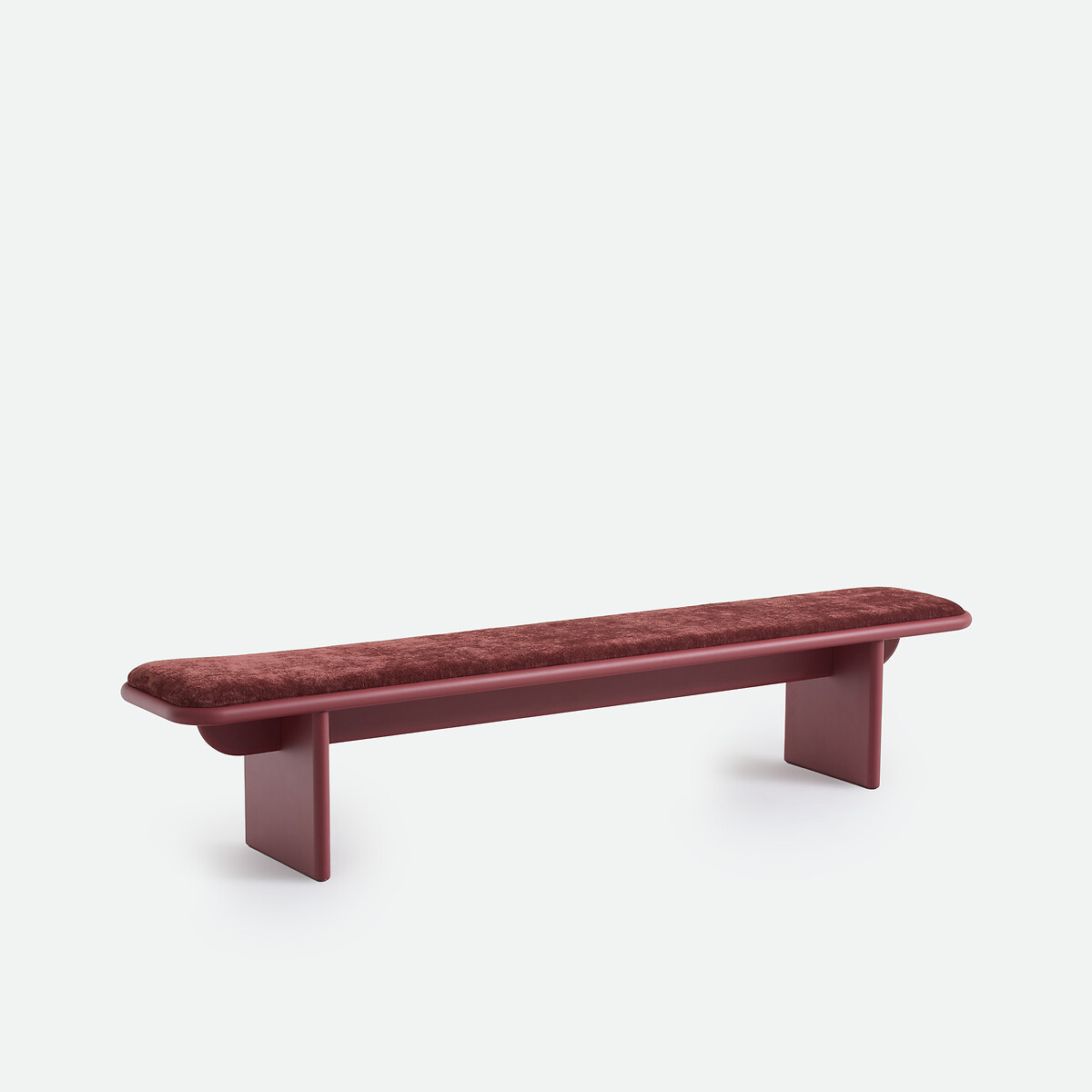 Banco XL de MDF lacado en mate, 230 cm de largo, MARVELA rojo, LA REDOUTE INTERIEURS