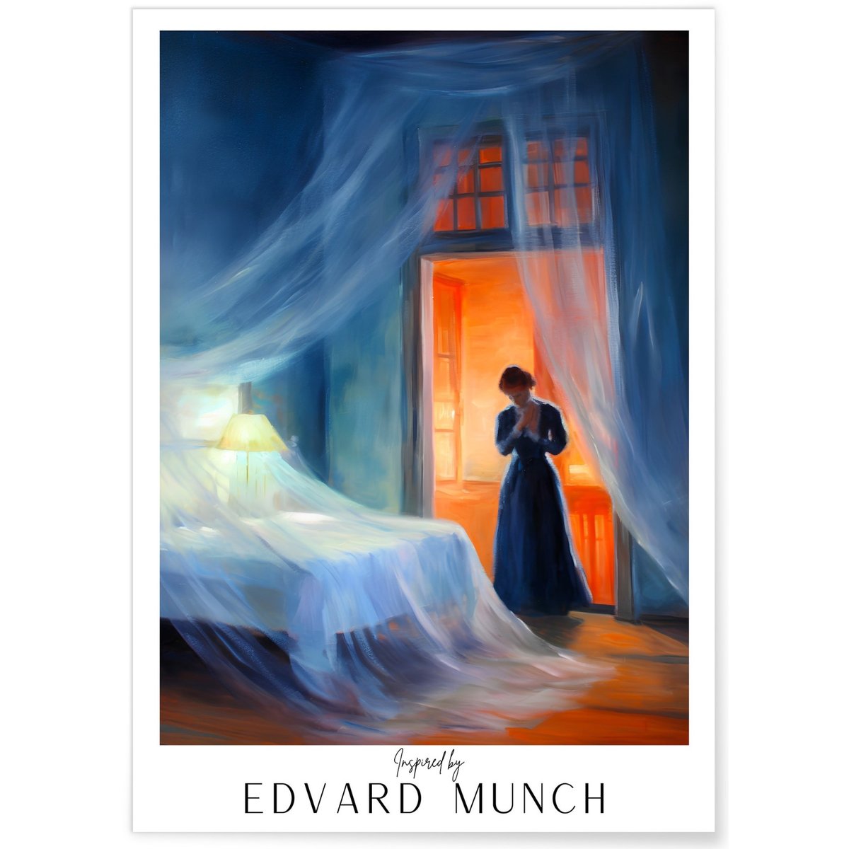 Affiche Edvard Munch n°3 blanc, L'AFFICHERIE