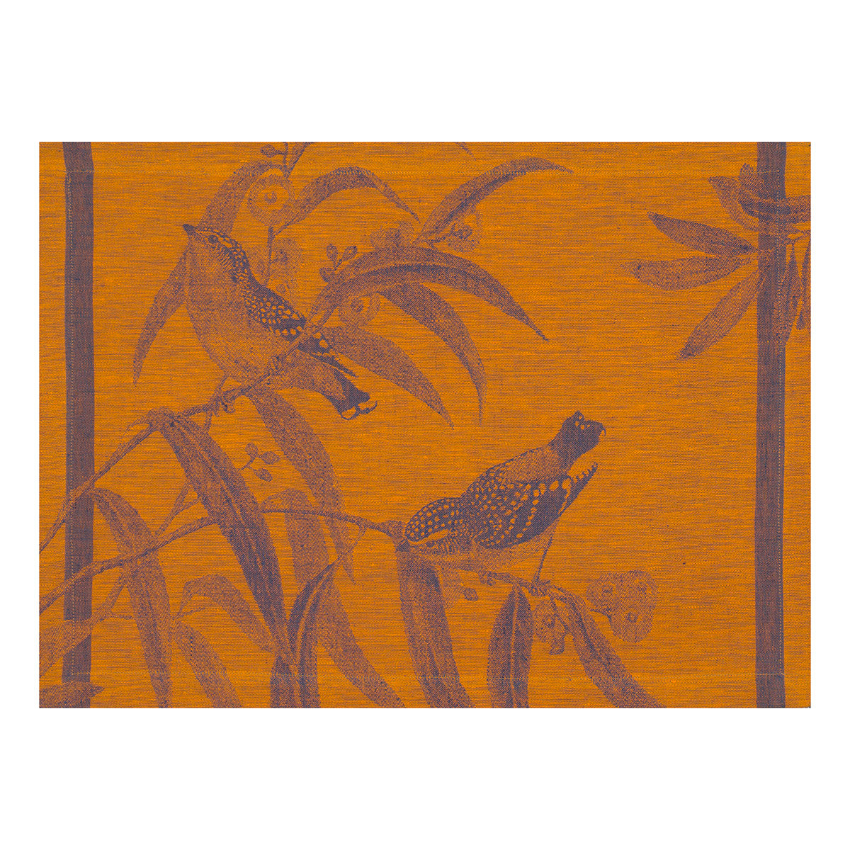 Set de table en Lin, VOLIÈRE nocturne, LE JACQUARD FRANCAIS