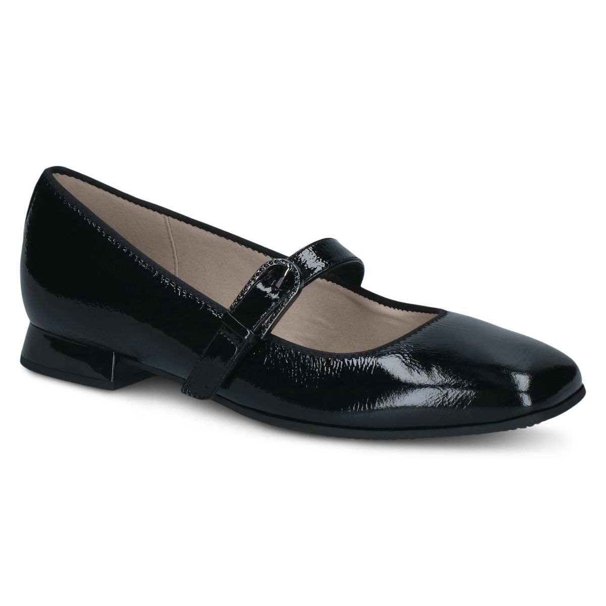 Ballerine en cuir noir mat, CAPRICE