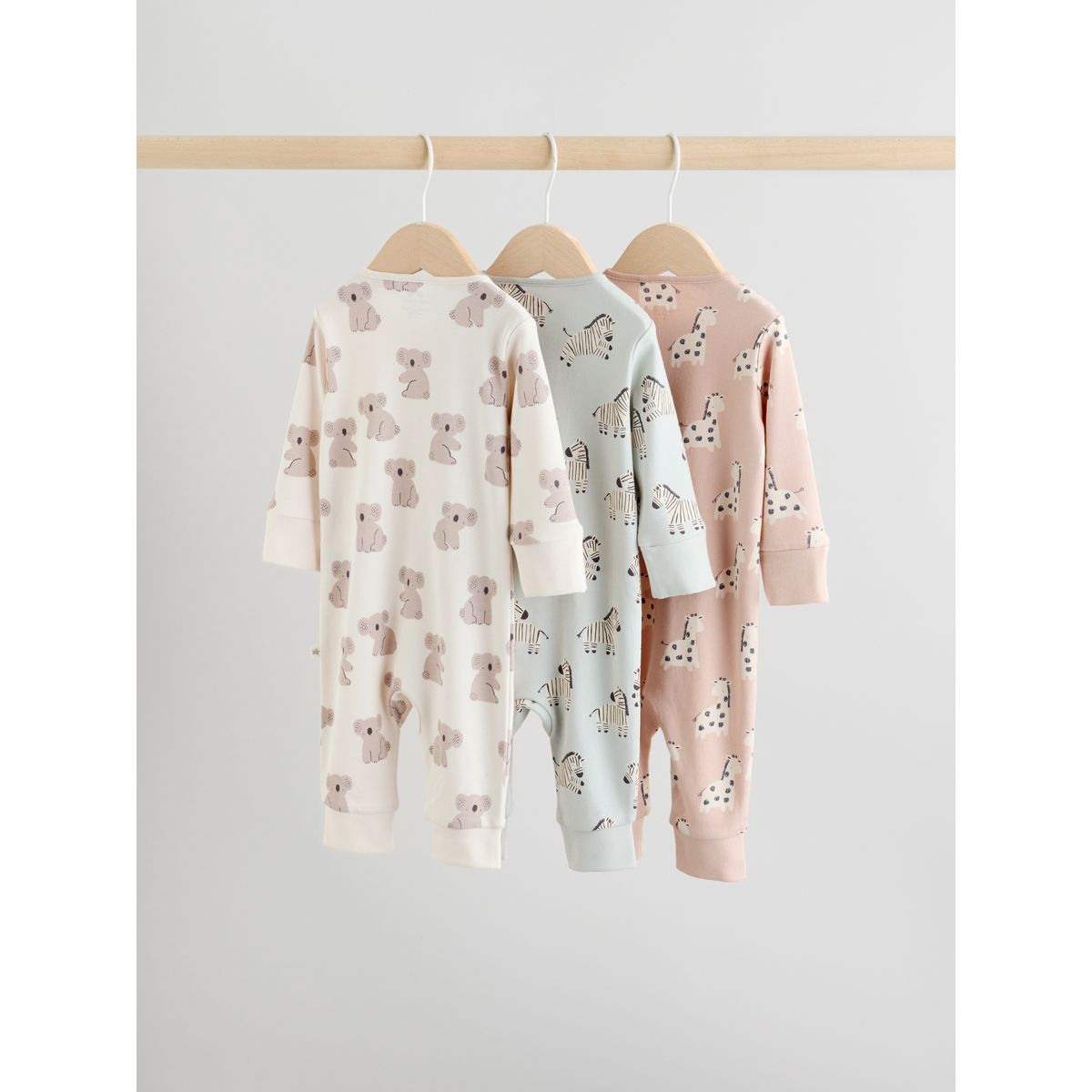 Dors-bien sans pieds à zip, lot de 3 vert menthe, NEXT
