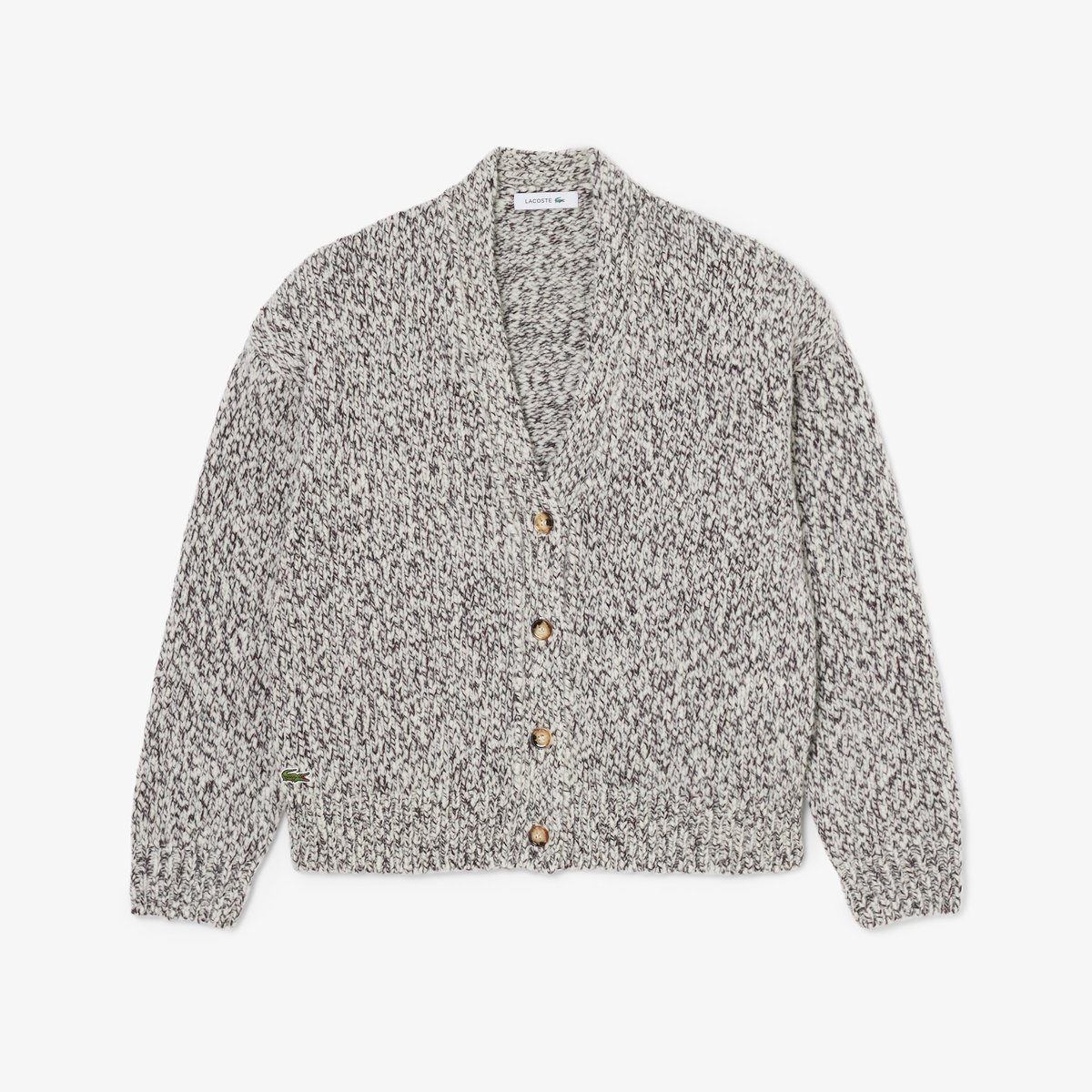 Cardigan maille moulinée laine beige-wt8, LACOSTE