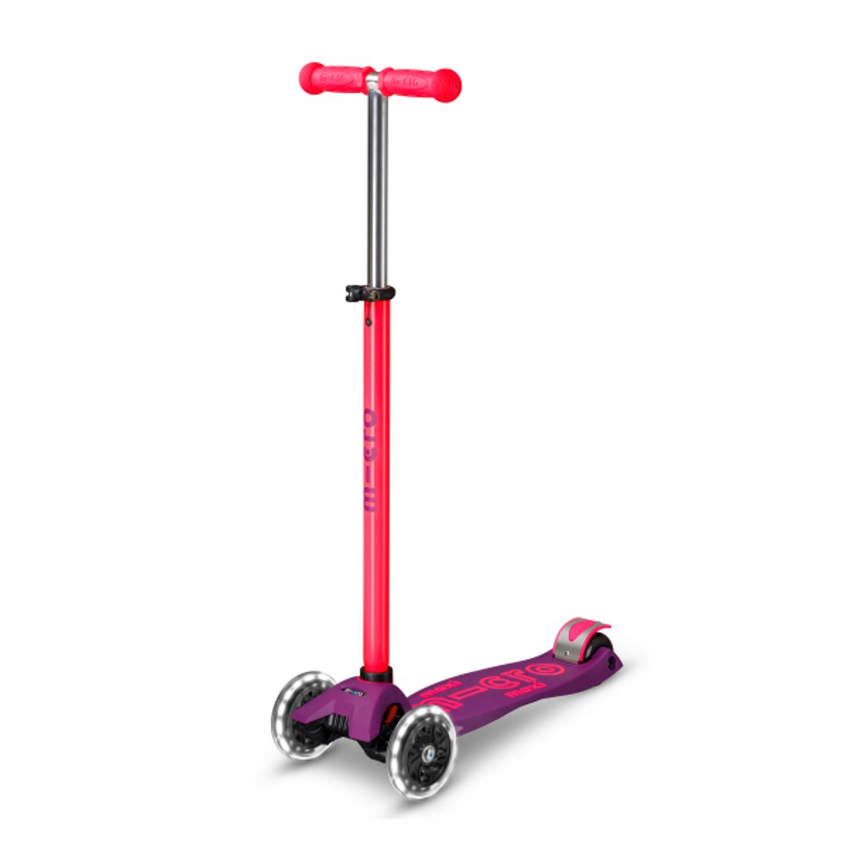Maxi Micro Deluxe LED - Néon rose, MICRO MOBILITY