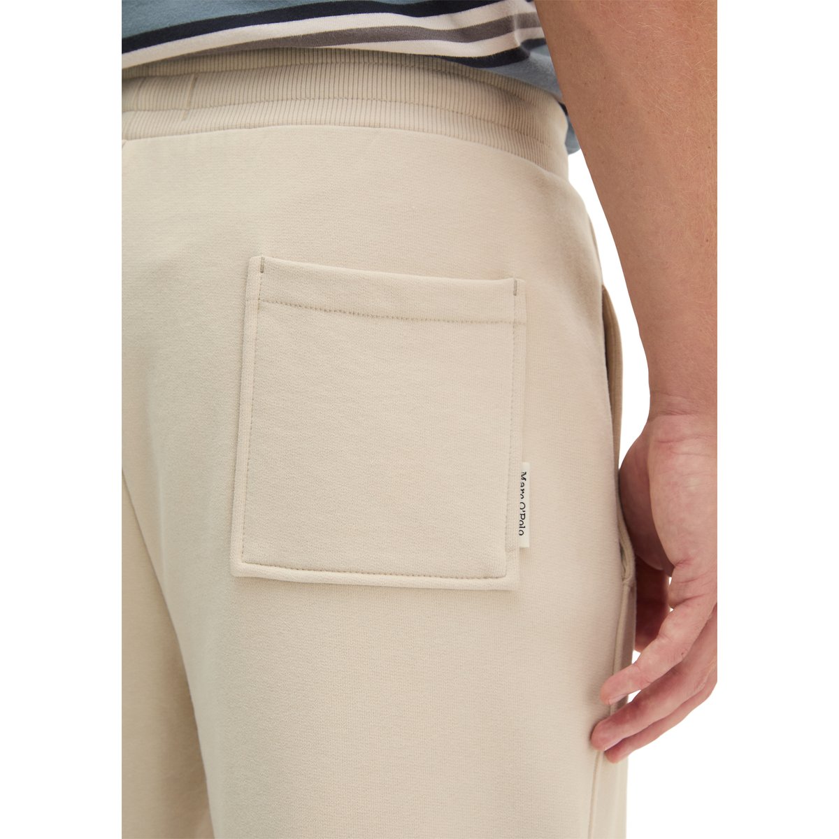 Pantalon sweat regular en coton bio régénéré gris, MARC O'POLO