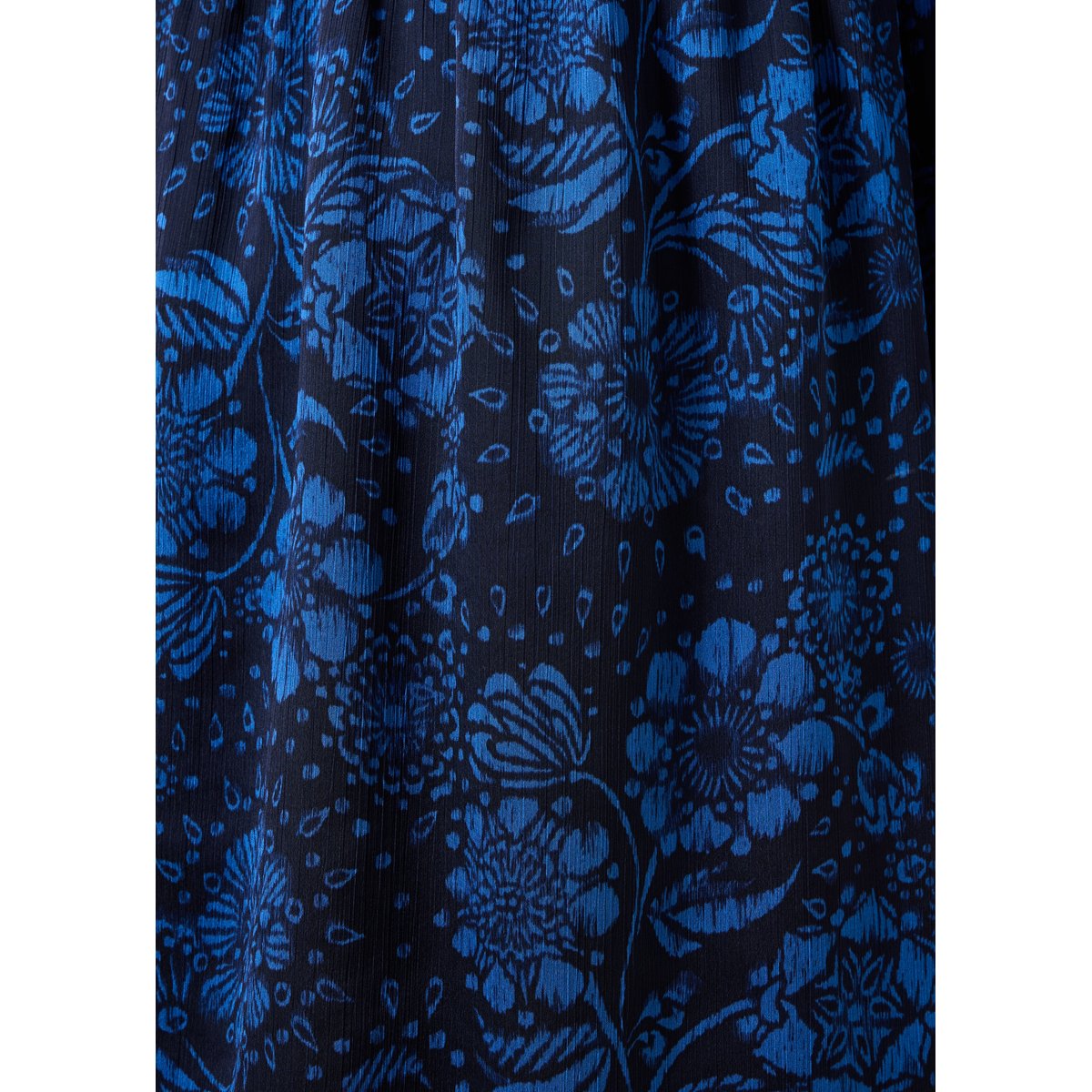 Robe courte à imprimé fleuri manches longues bleu, LA FEE MARABOUTEE