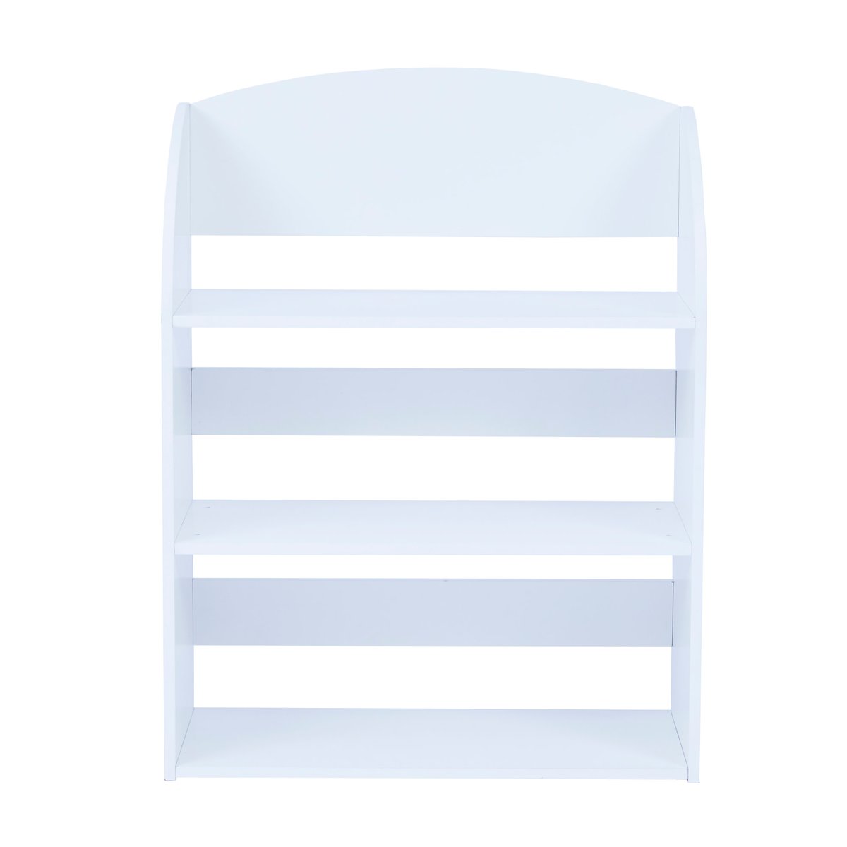 Bibliothèque enfant à 3 niveaux avec étagères ouvertes et sûres, Blanc couleur unique, TEAMSON KIDS
