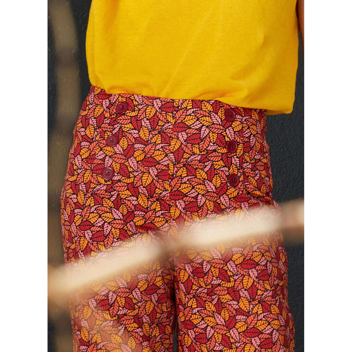 Pantalon ample coton ASLINE orange mandarine nipuni, LA FIANCÉE
