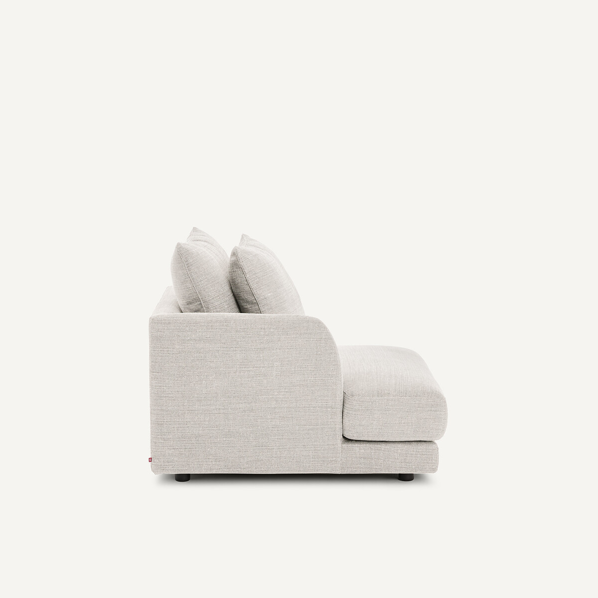 Linkes Sofa-Halbmodul, modular, aus Baumwolle und Leinen, TIBERIO beige, AM.PM