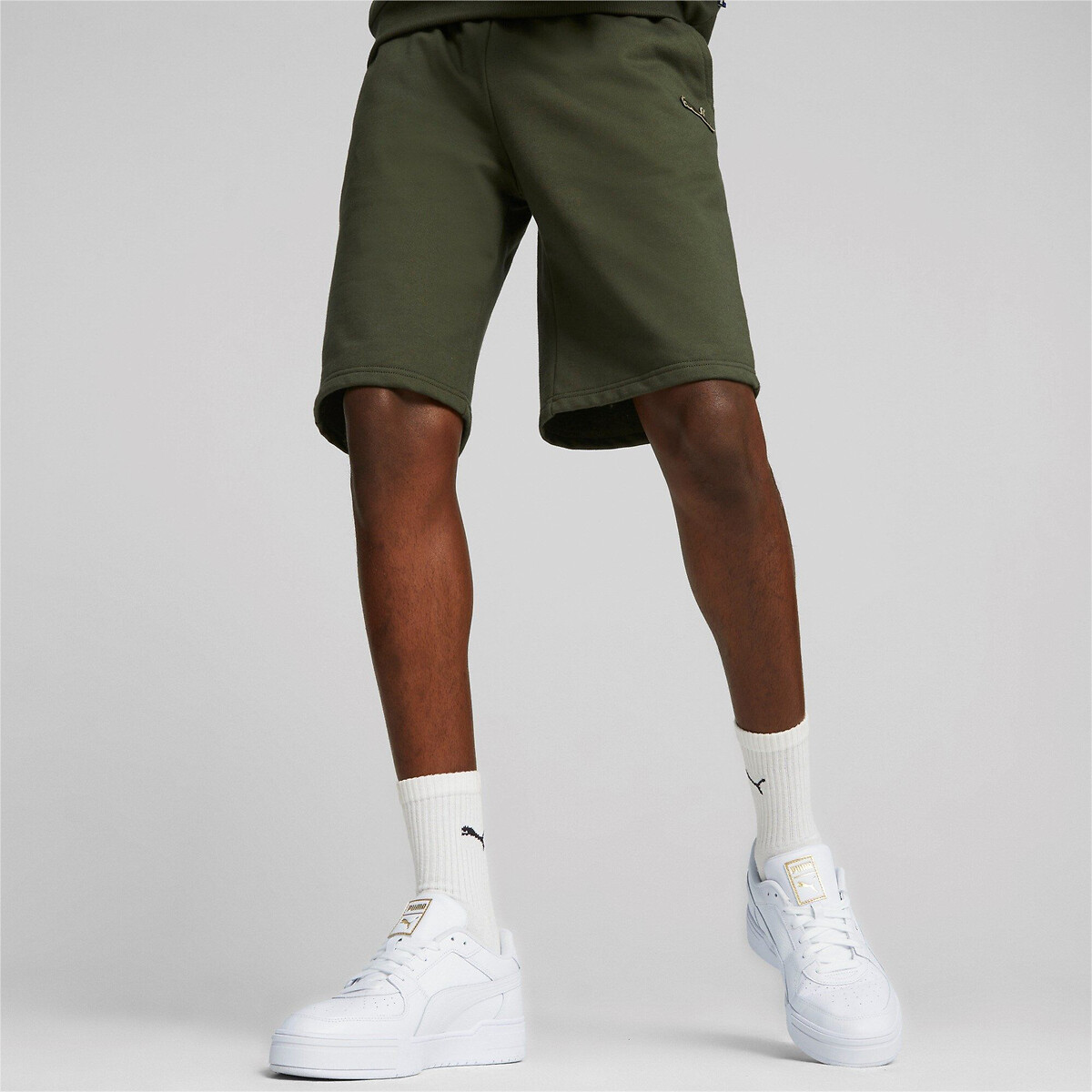 Short Made In France avec logo brodé kaki, PUMA