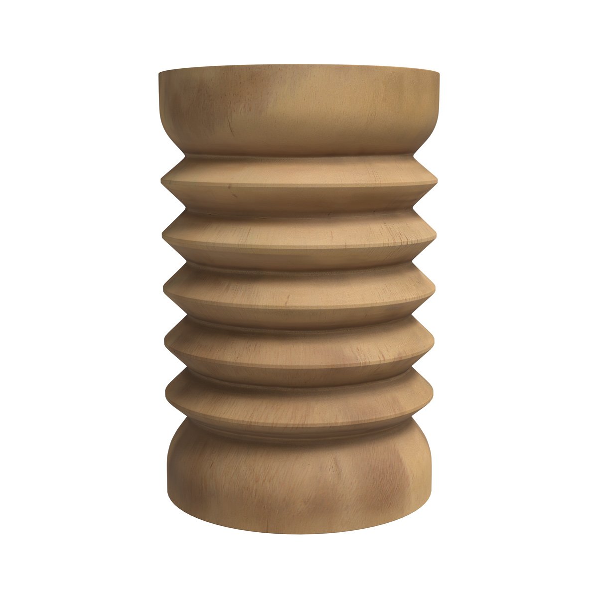 Tabouret rond en bois de suar D30 cm - LEWA bois clair, MAISON PAVANE