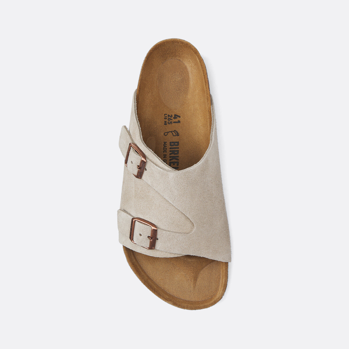 Mules en cuir suédé, ZÜRICH taupe, BIRKENSTOCK
