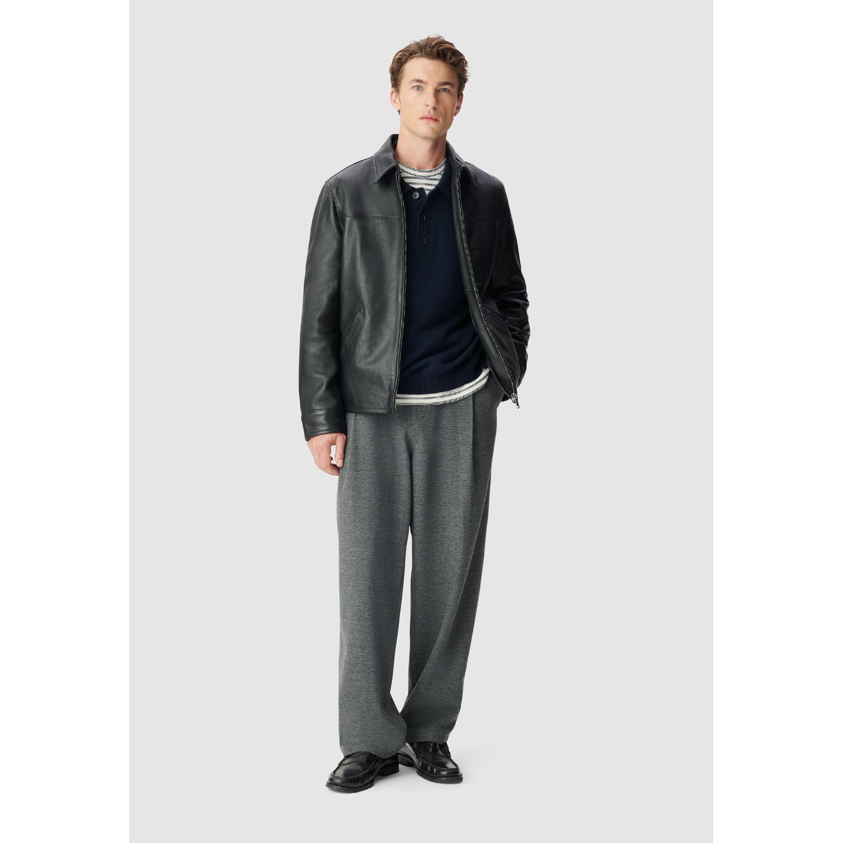 Blouson cuir noir, IKKS